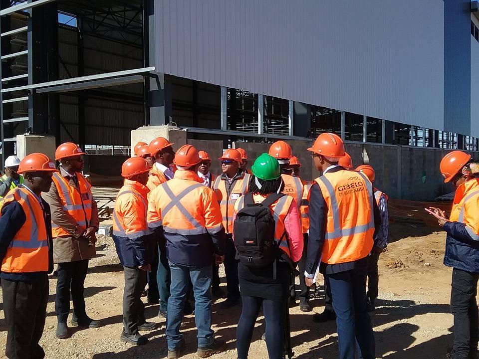 Minister Maswanganyi Inspecting New Train Factory At Nigel