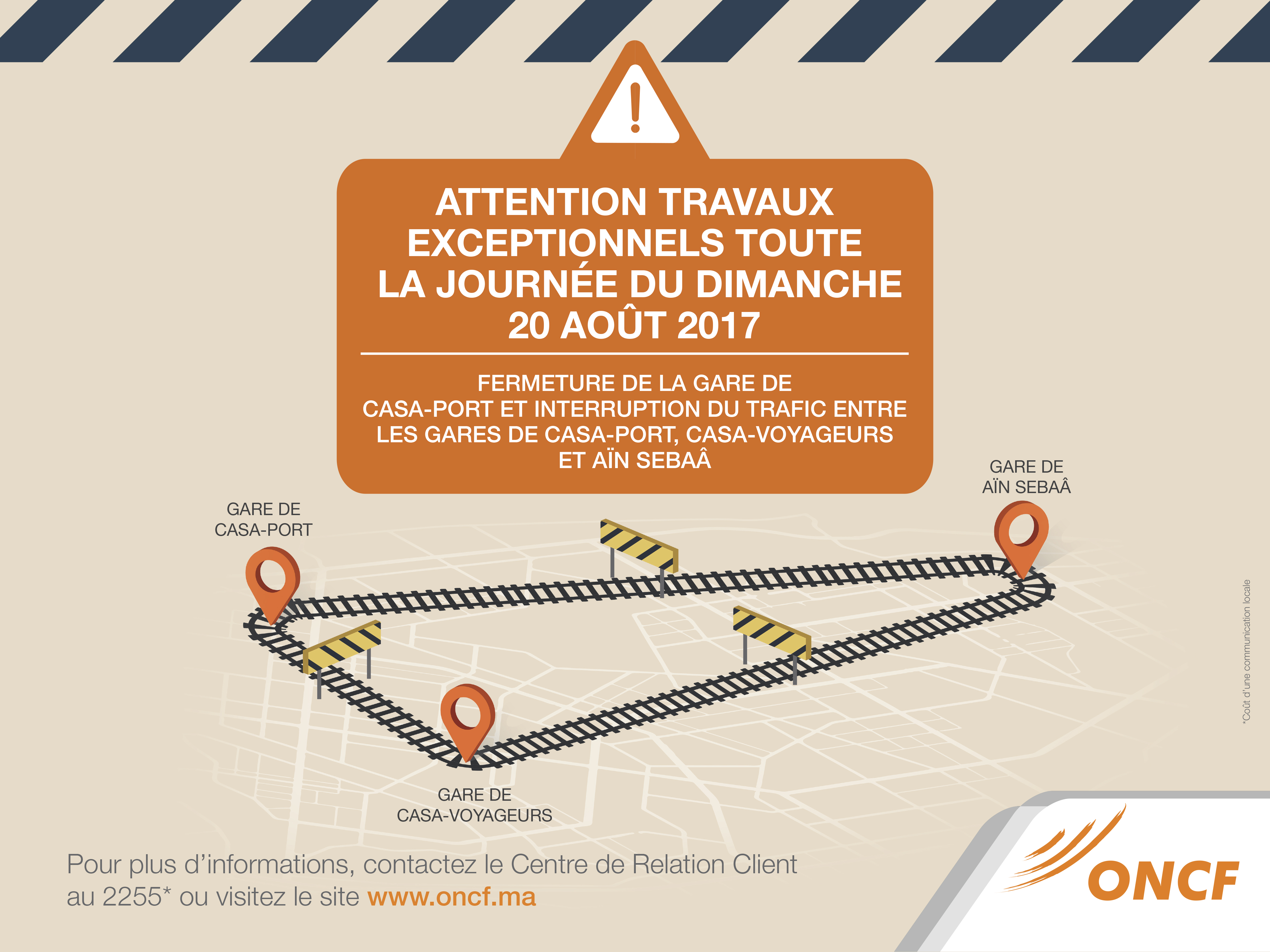 Closure At The Railway Carrefour Of Casablanca For General Works
