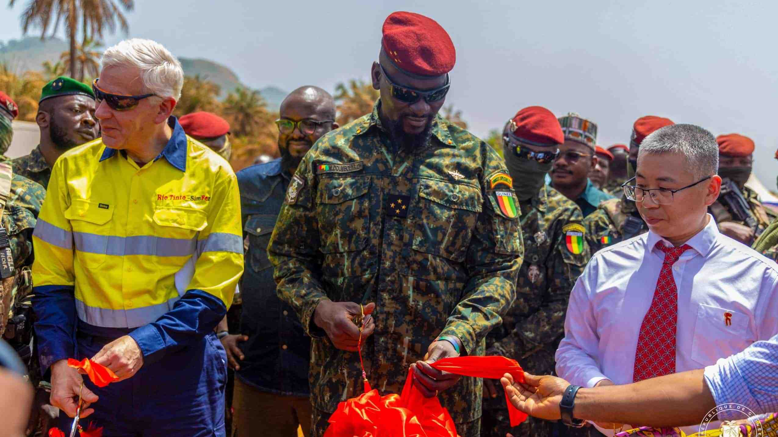 Simandou: The Head Of State Officiates The Laying Ceremony Of The First Beam Of The Trans-Guinean Company Railway