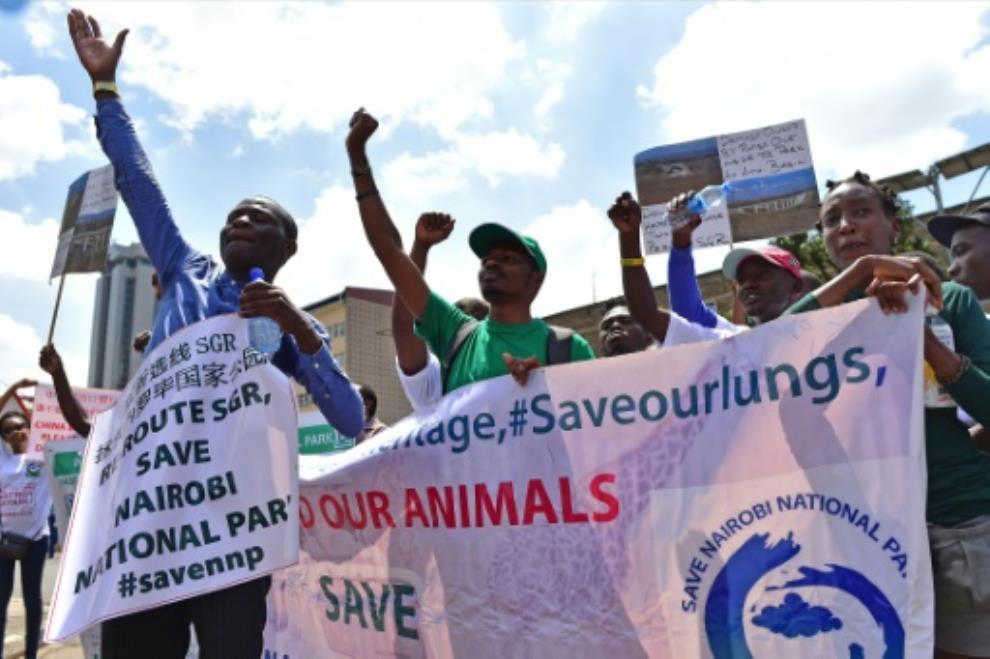 Protests as rail construction begins in Nairobi National Park