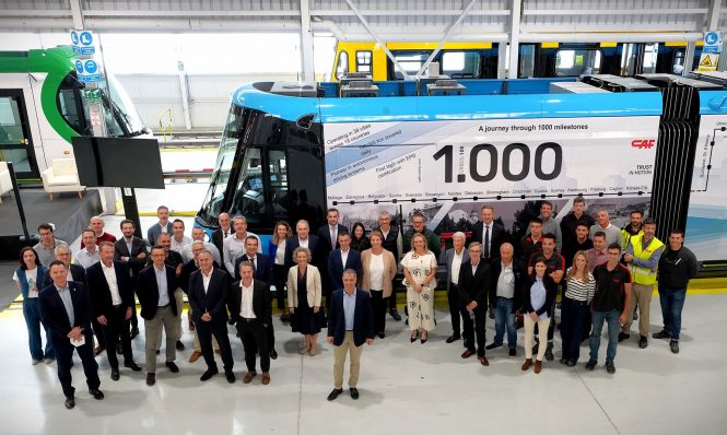 1,000th Urbos Tram Rolls Out of CAF Factory