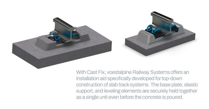 voestalpine Launched Cast Fix and Fastening System 300 for Slab Track