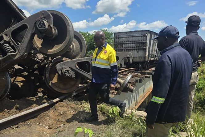 Cargo Train Derailment in Mazabuka