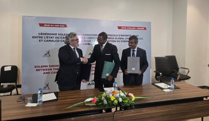 Signing of a Memorandum of Understanding Between the Government of Cameroon, AGL and CAMALCO for the Development of the Edéa–Kribi–Campo Railway Line