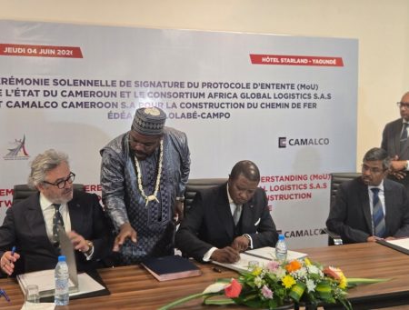 Signing of a Memorandum of Understanding Between the Government of Cameroon, AGL and CAMALCO for the Development of the Edéa–Kribi–Campo Railway Line
