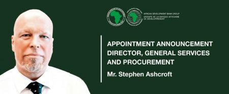 Stephen Ashcroft Appointed The African Development Bank’s Director Of Corporate Services And Procurement